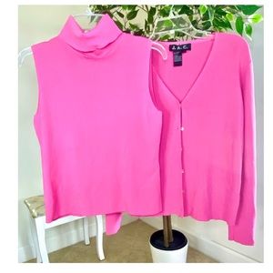 Women’s pink blouse with matching coverup